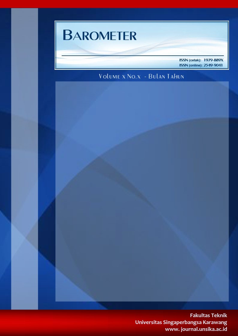 Barometer: Jurnal Ilmu dan Aplikasi Teknik